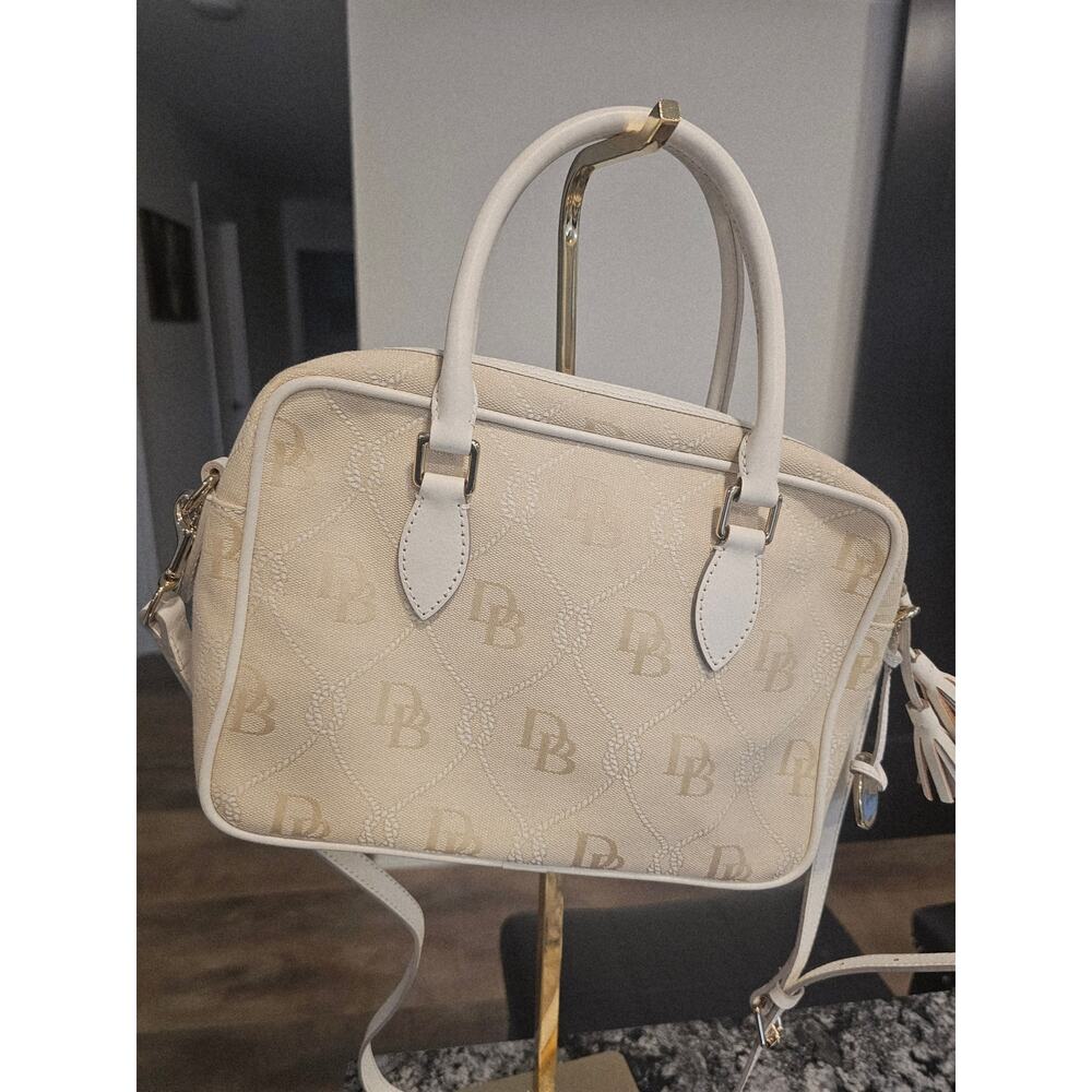 Dooney & Bourke white and cream camera bag